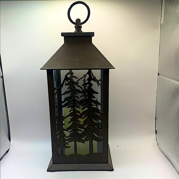 Brown Lantern with Woodland Accents - Picture 1 of 5